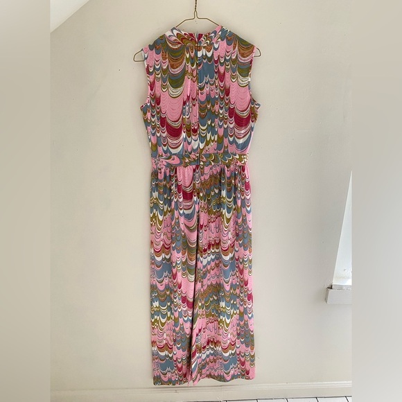60s/70s Vintage Leslie Fay Original Psychadelic Maxi Dress - Picture 9 of 9